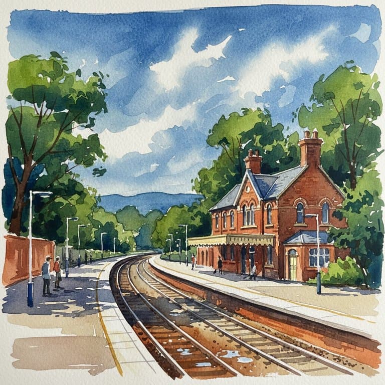 Oxford railway station in South England