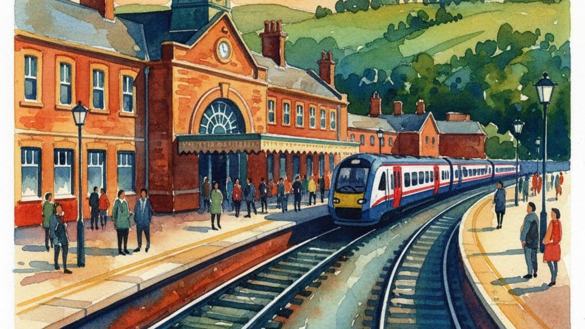 Plymouth railway station in South England