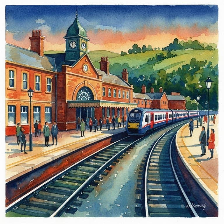 Plymouth railway station in South England