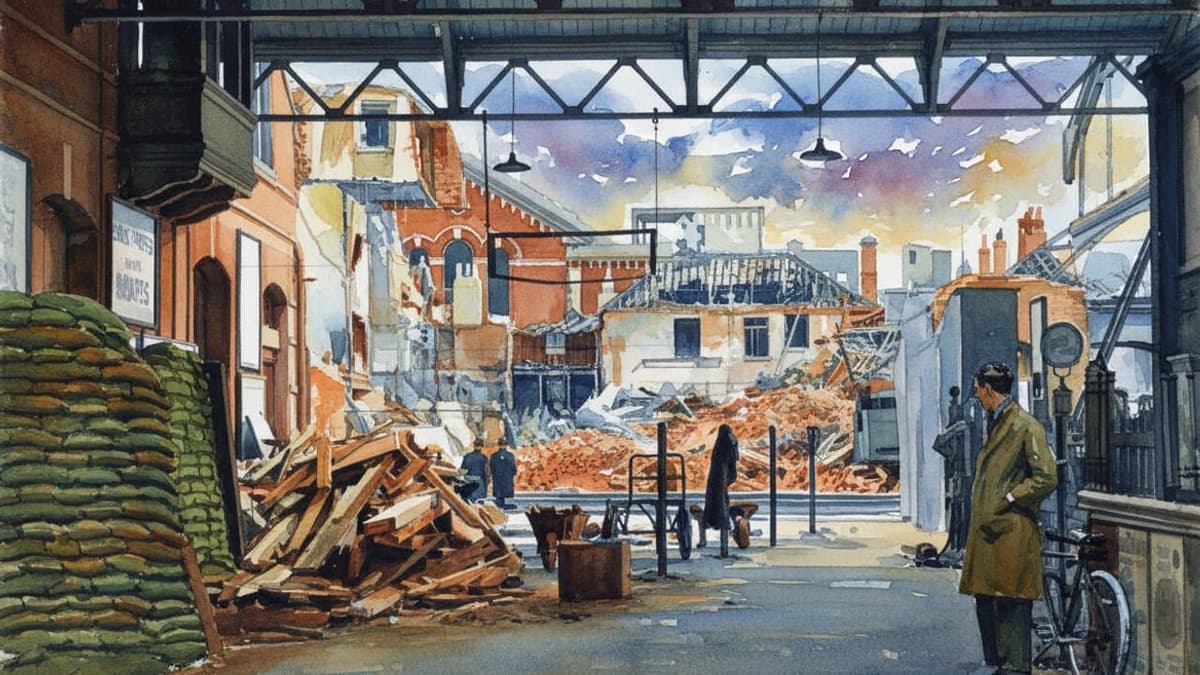 Portsmouth & Southsea railway station in South England