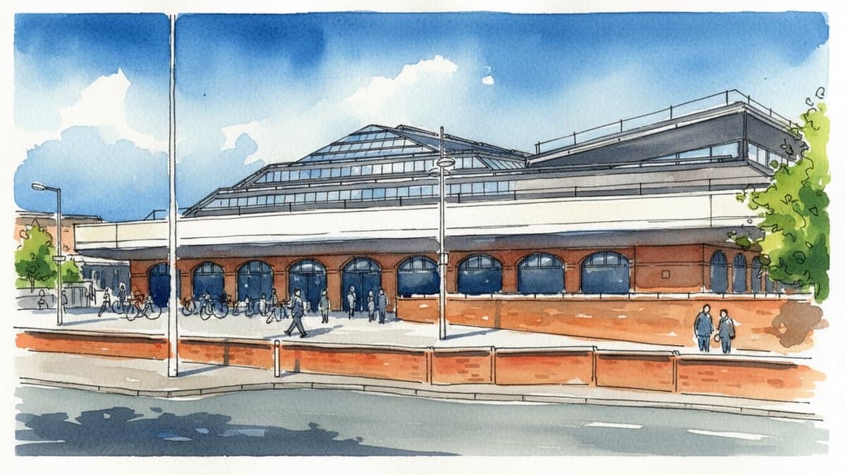 Reading railway station in South England