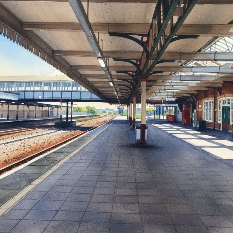 Rhyl railway station in Wales