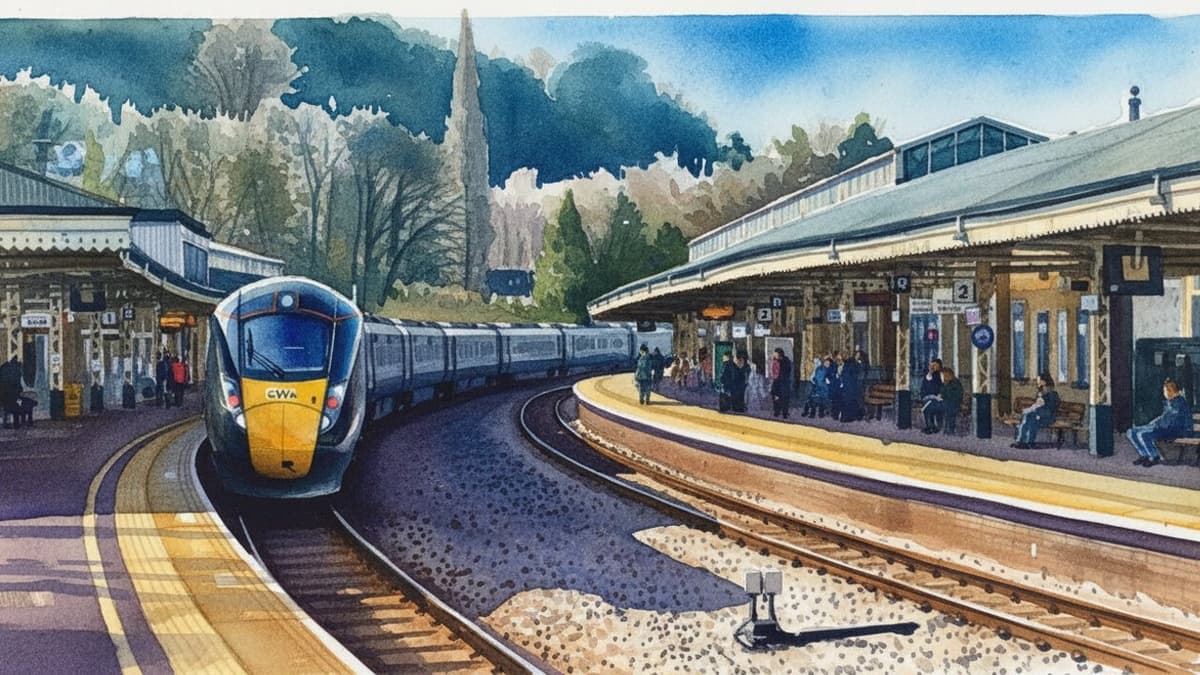 Bath Spa railway station in South England