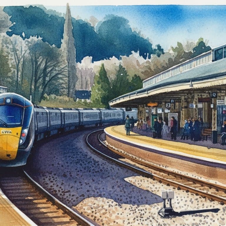 Bath Spa railway station in South England