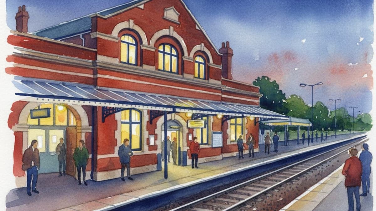 Salisbury railway station in South England