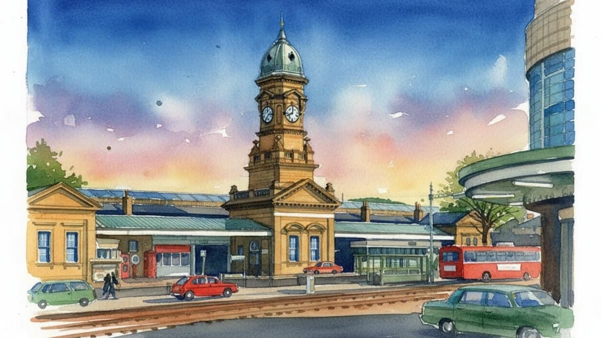 Scarborough railway station in North England