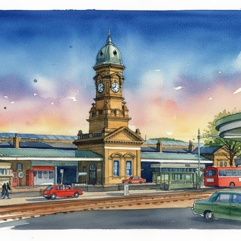 Scarborough railway station in North England