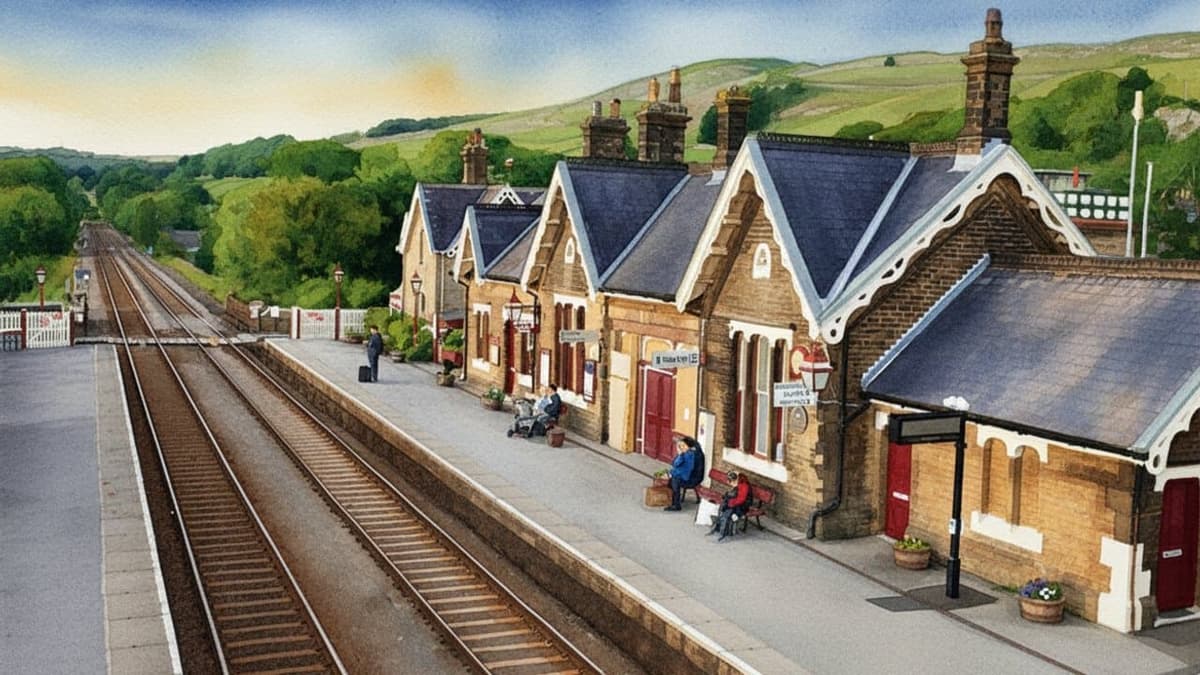 Settle railway station in North England