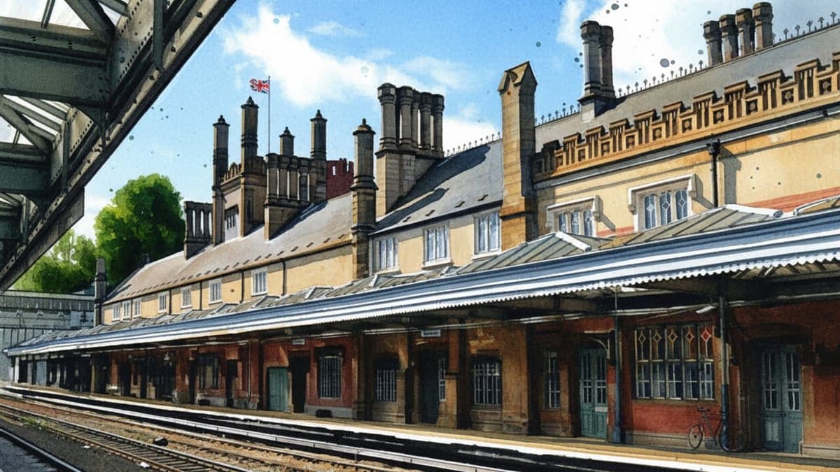 Shrewsbury railway station in Midlands