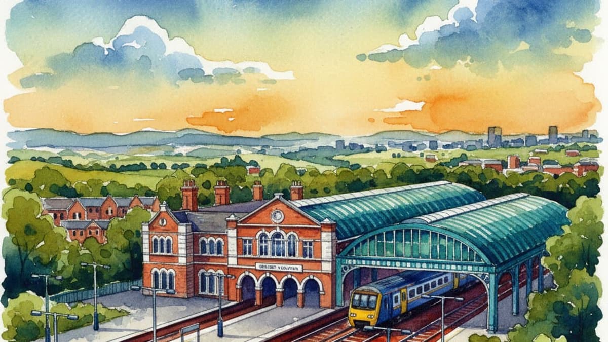 Southampton Central railway station in South England