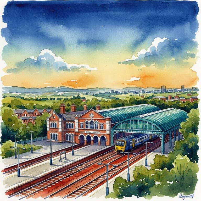 Southampton Central railway station in South England