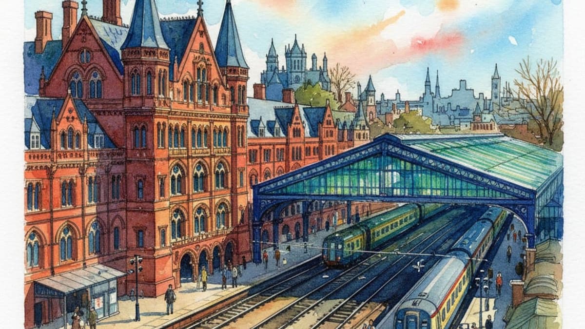 London St Pancras railway station in London