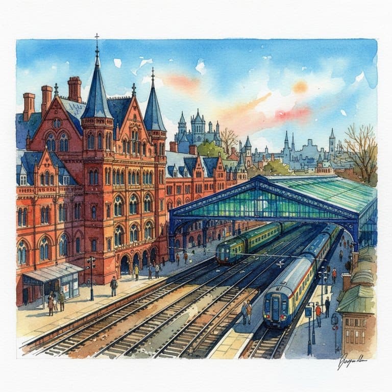 London St Pancras railway station in London