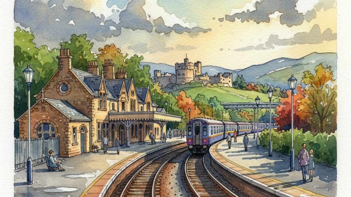 Stirling railway station in Scotland