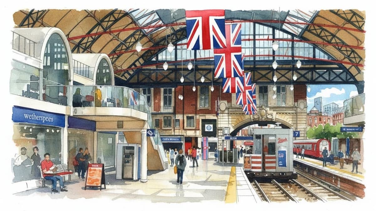 London Victoria railway station in London