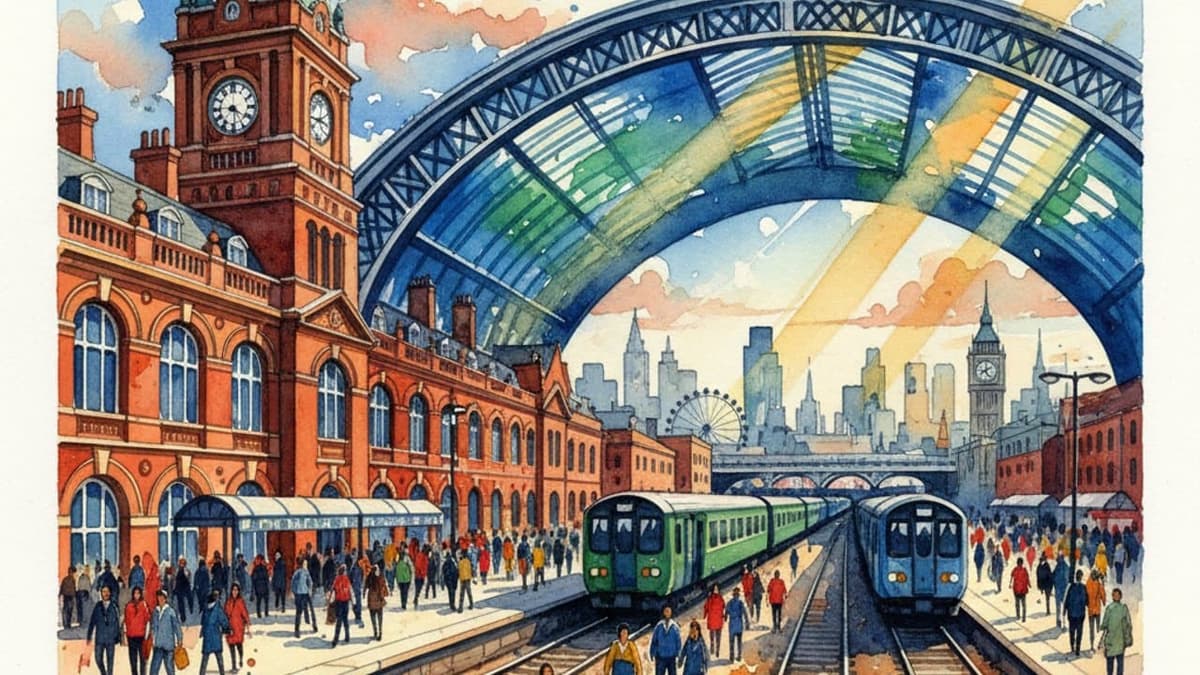 London Waterloo railway station in London