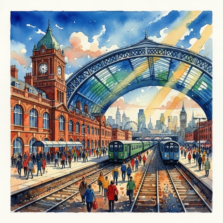 London Waterloo railway station in London