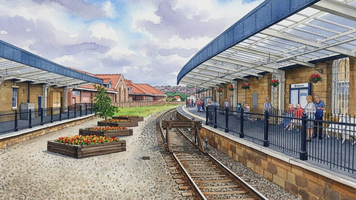 Whitby railway station in North England