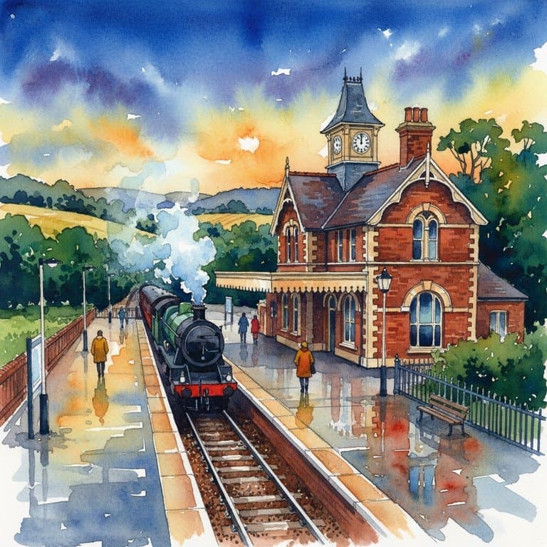 Winchester railway station in South England