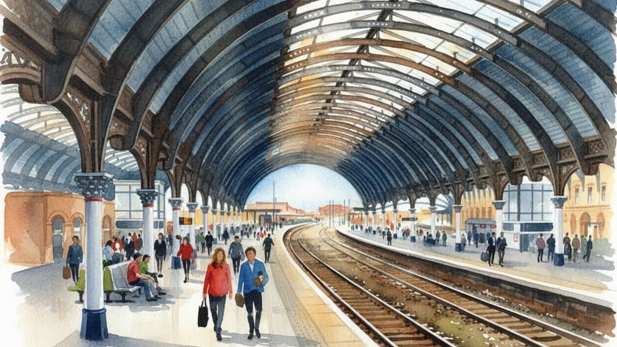 York railway station in North England