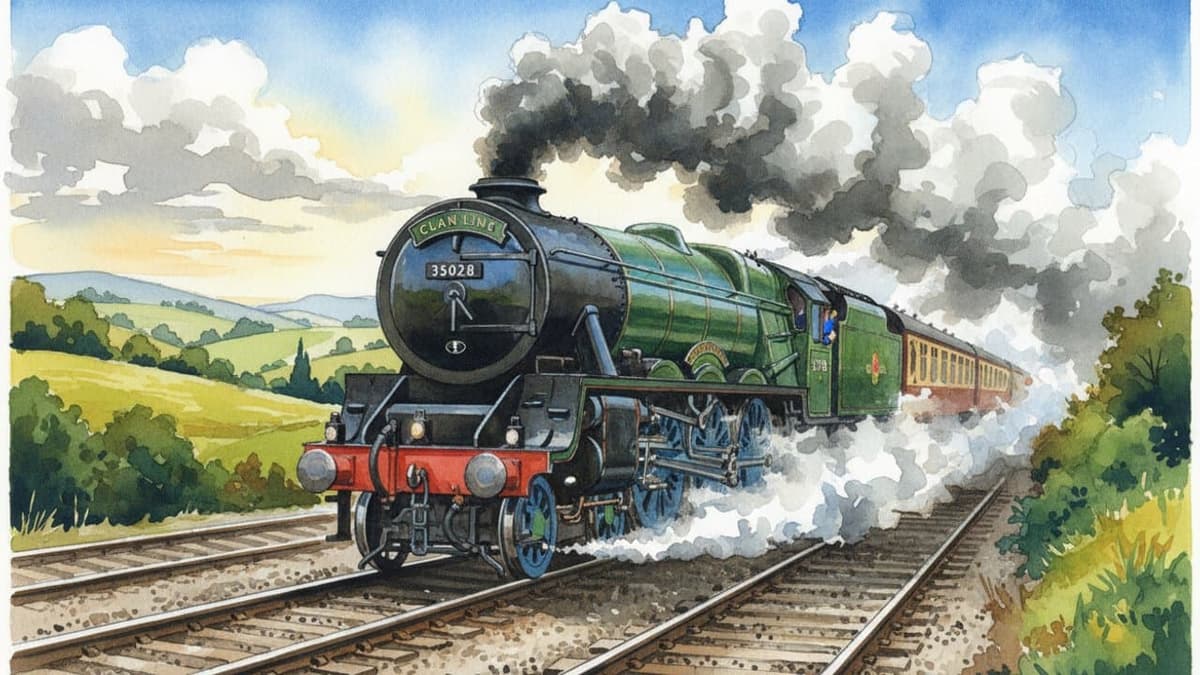 Clan Line (Record Run) — Steam train operated by Heritage Railways