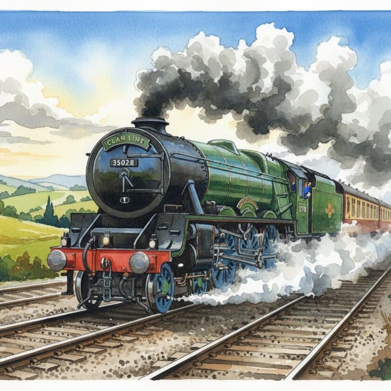 Clan Line (Record Run) — Steam train operated by Heritage Railways