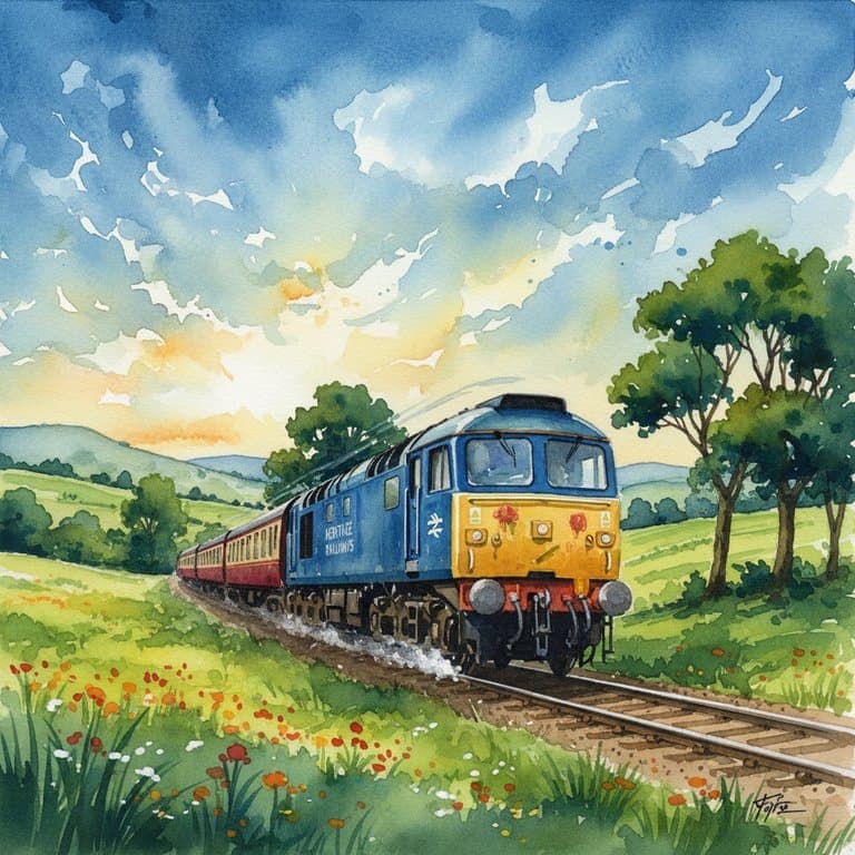 Class 45 Peak — Heritage train operated by Heritage Railways