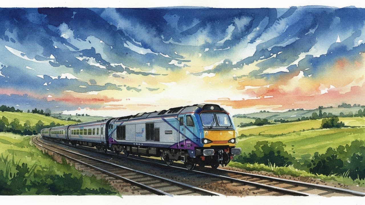Class 68 + Mk 5 — Diesel train operated by TransPennine Express