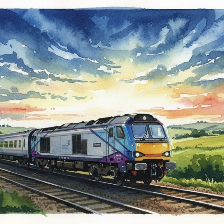 Class 68 + Mk 5 — Diesel train operated by TransPennine Express