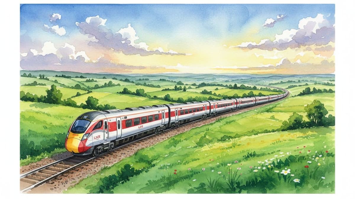 Class 801 Azuma (5-car) — Electric train operated by LNER