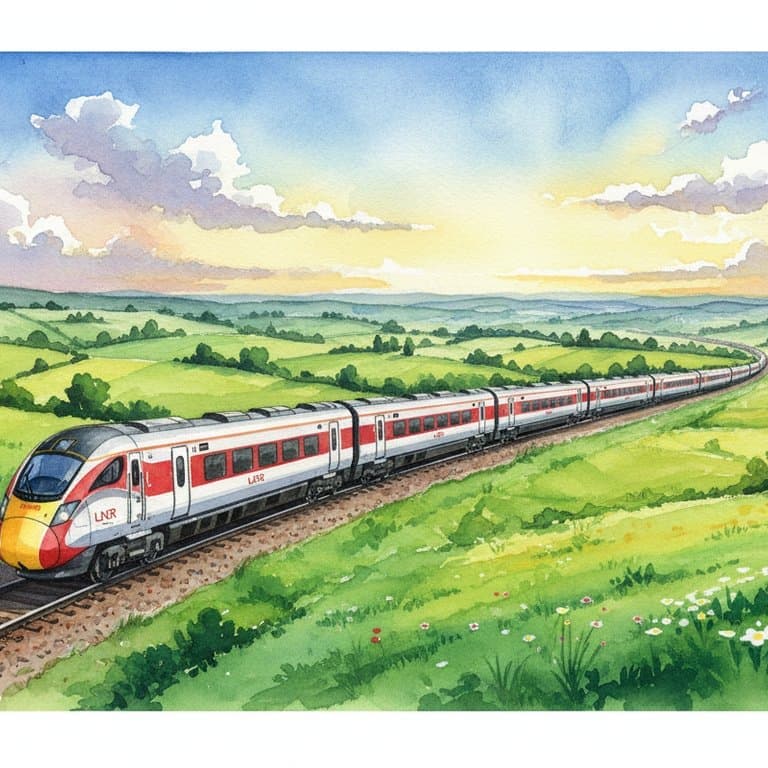 Class 801 Azuma (5-car) — Electric train operated by LNER
