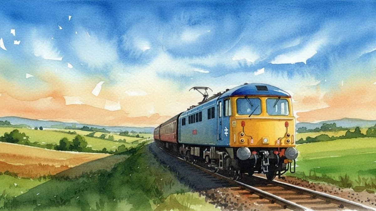 Class 87 Electric Loco — Heritage train operated by Heritage Railways