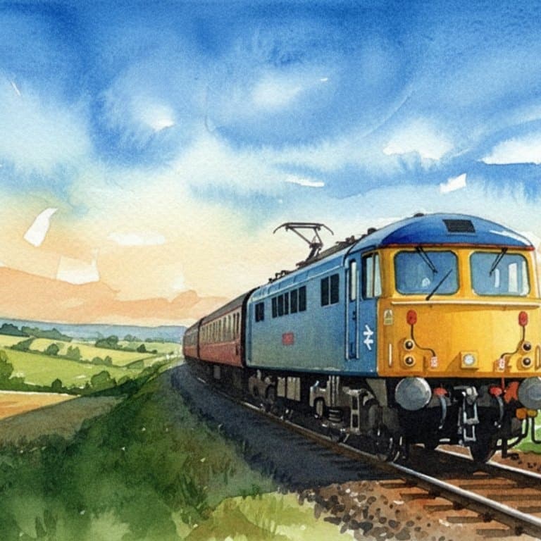 Class 87 Electric Loco — Heritage train operated by Heritage Railways