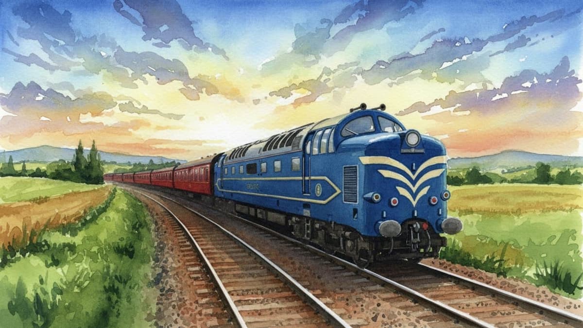 DP1 Deltic Prototype — Heritage train operated by Heritage Railways