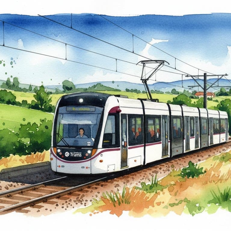 Edinburgh Tram CAF Urbos 3 — Tram train operated by Edinburgh Trams