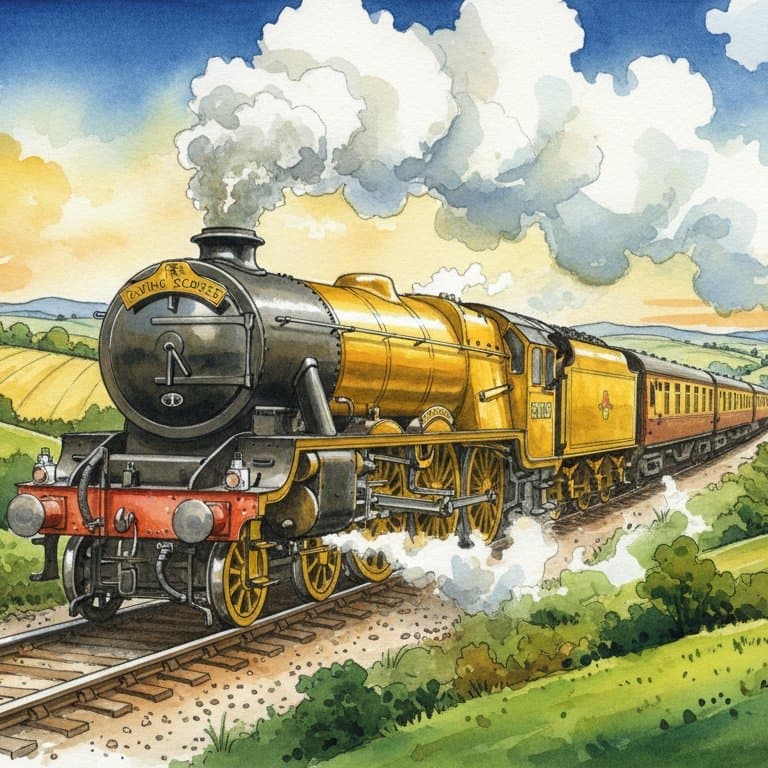 Golden Flying Scotsman — Steam train