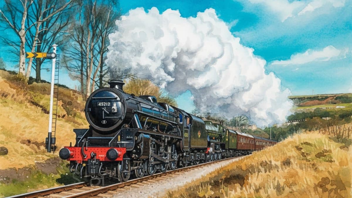 LMS Black Five No. 45212 — Steam train operated by Heritage Railways