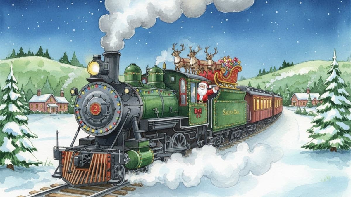 Santa's Night Mail — Steam train operated by Magical Railways