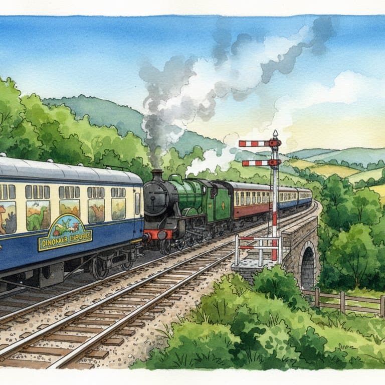 Dinosaur Explorer Train — Heritage train operated by Fun Line Express