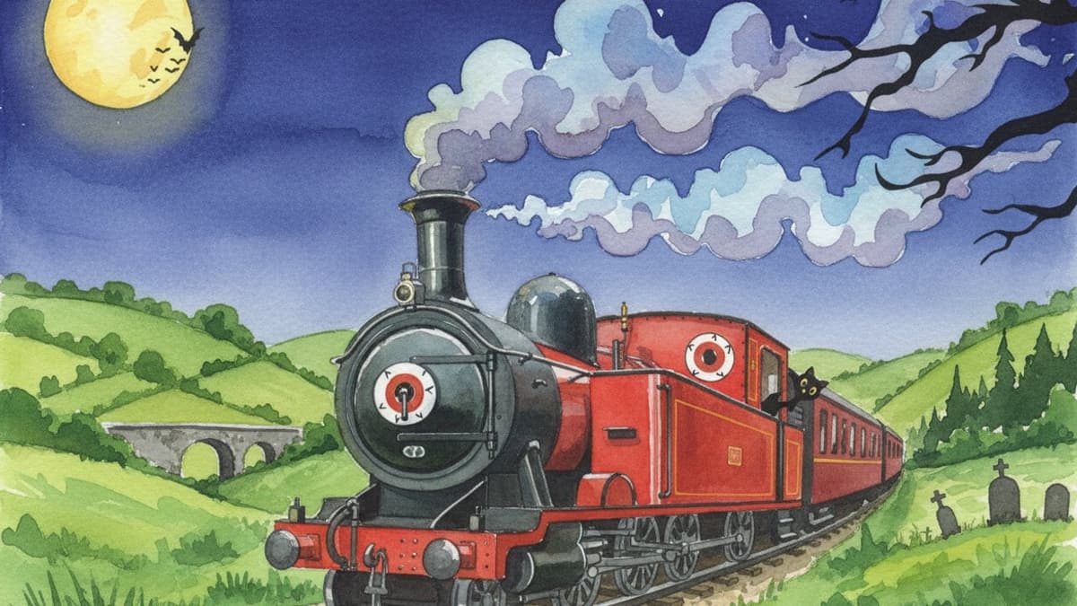 Ghost Train (Halloween Edition) — Steam train operated by Fun Line Express