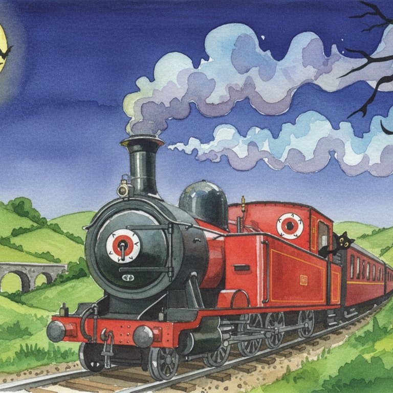 Ghost Train (Halloween Edition) — Steam train operated by Fun Line Express