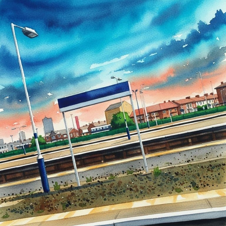 Blackpool North railway station in North England
