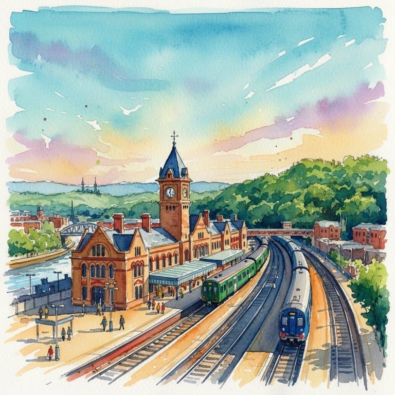 Cardiff Central railway station in Wales