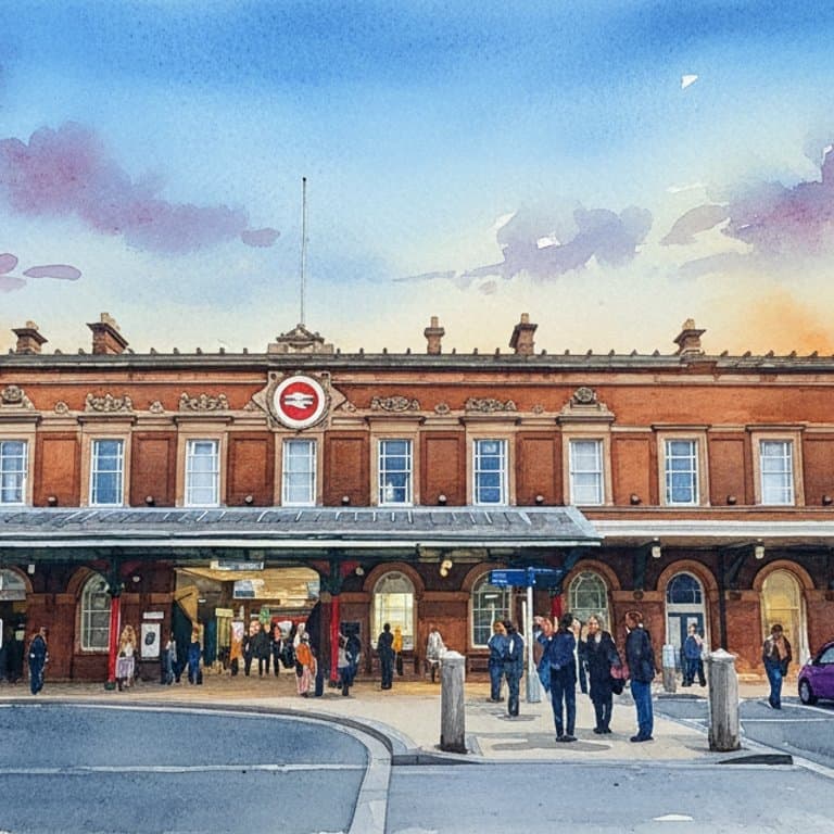 Chester railway station in North England
