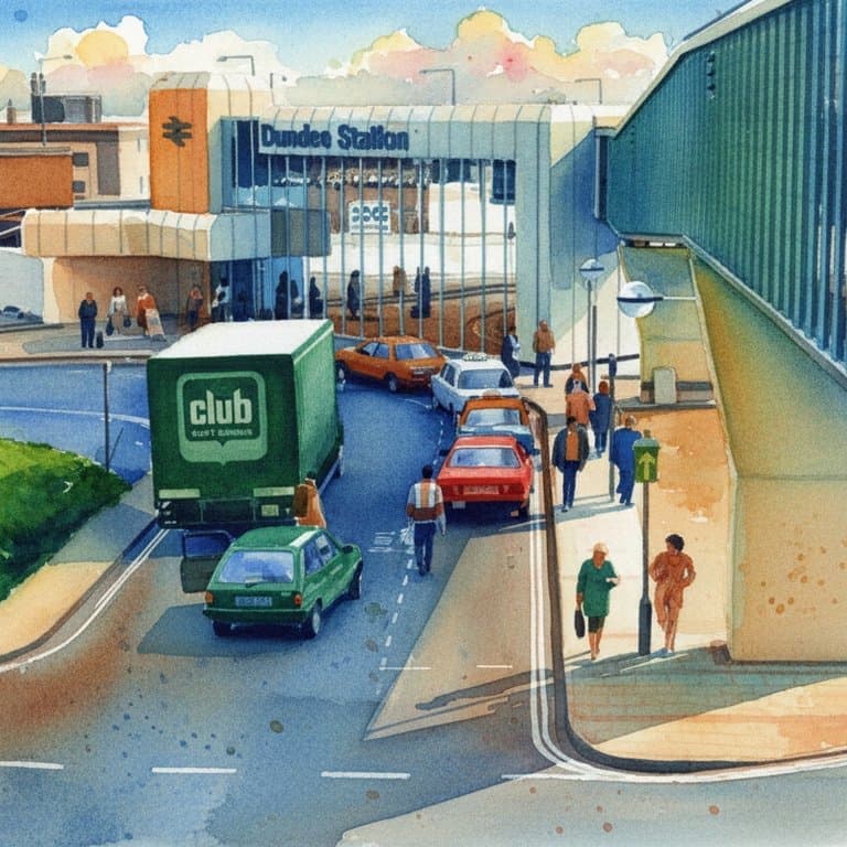 Dundee railway station in Scotland