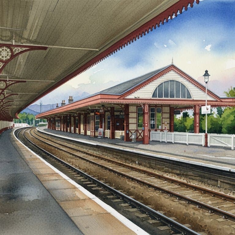 Inverness railway station in Scotland