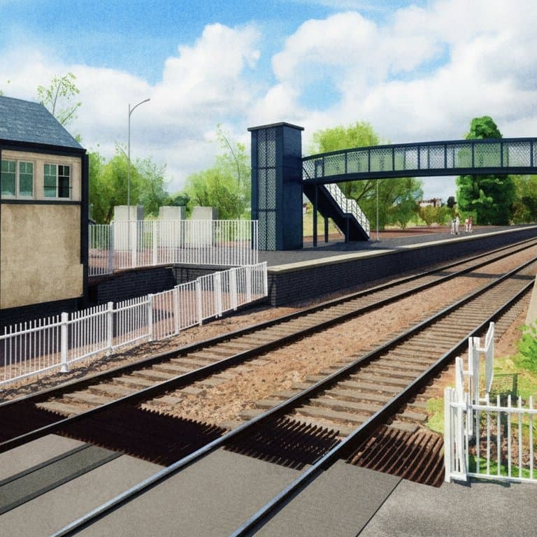 Kingussie railway station in Scotland