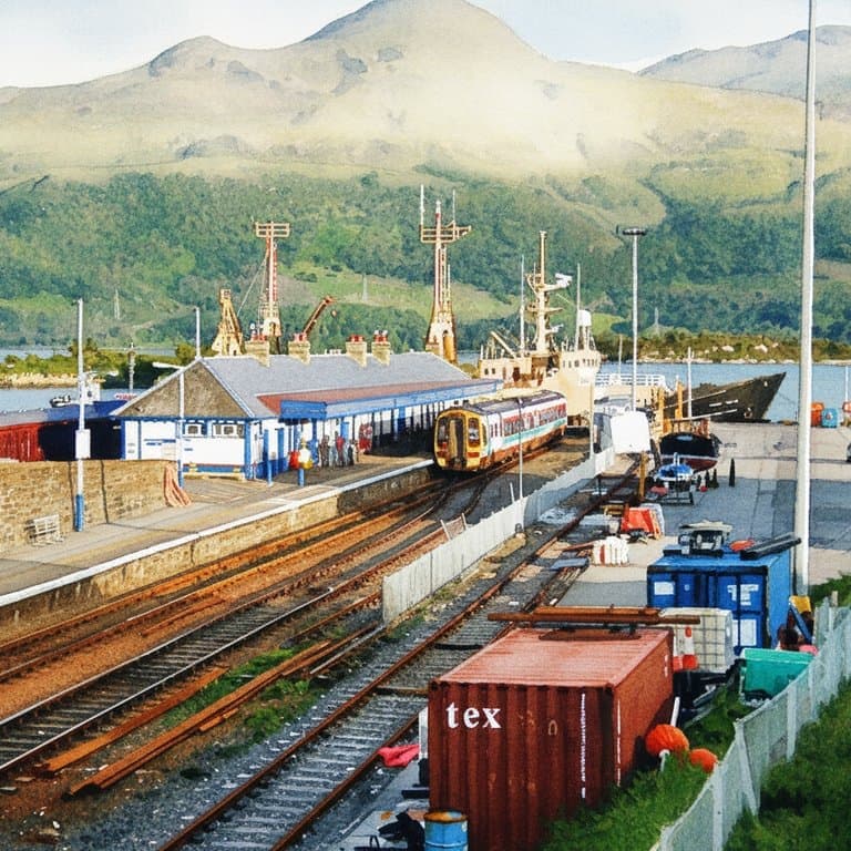 Kyle of Lochalsh railway station in Scotland