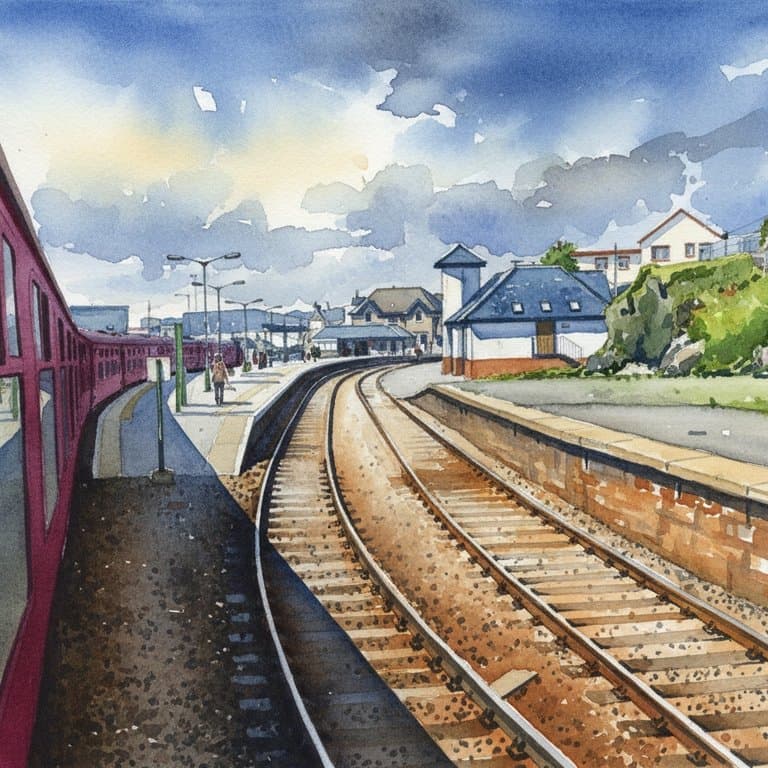 Mallaig railway station in Scotland