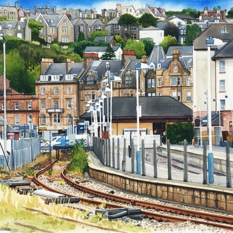 Oban railway station in Scotland